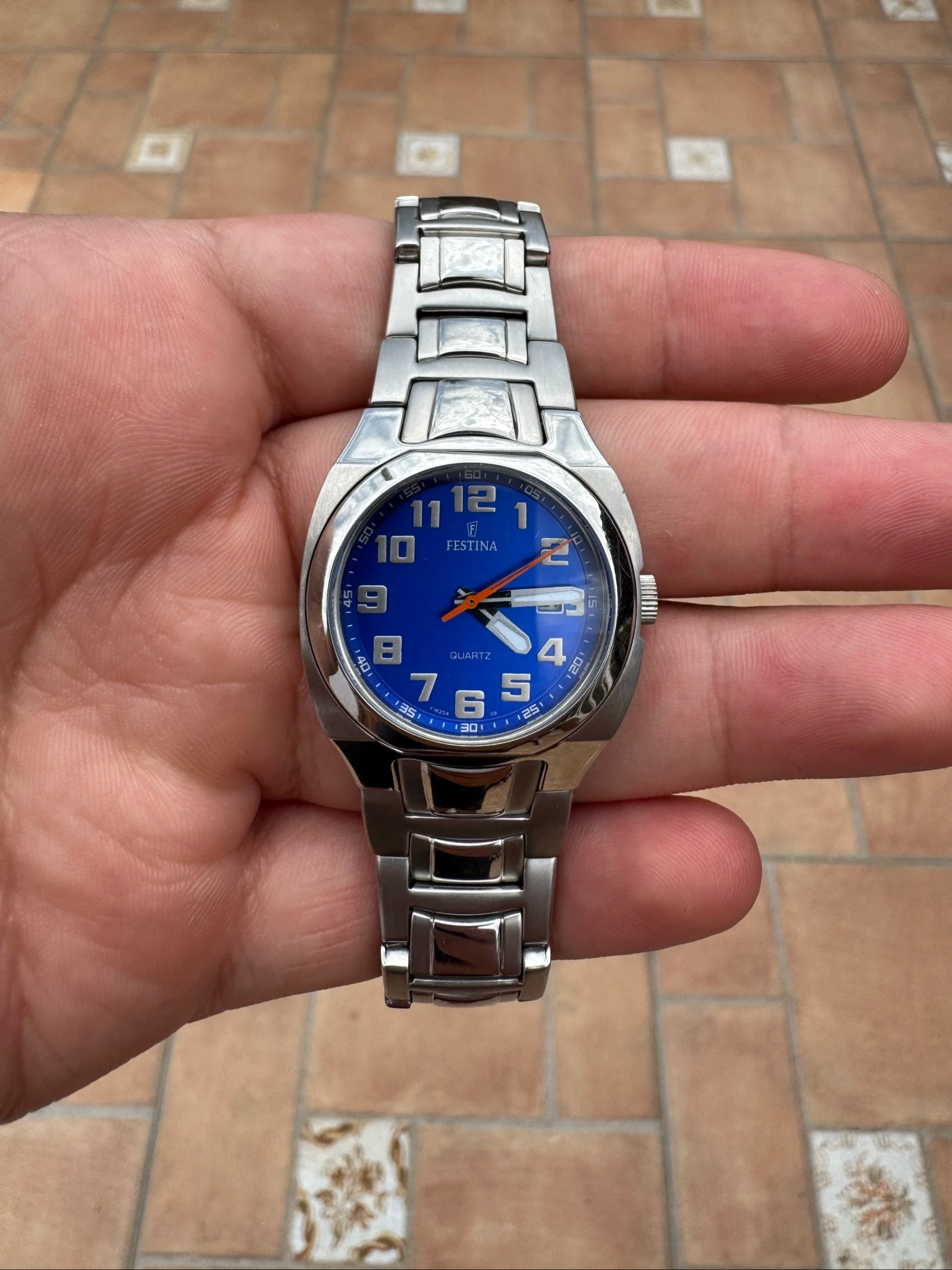 Festina blauwe vintage horloge zonder batterij – photo 2